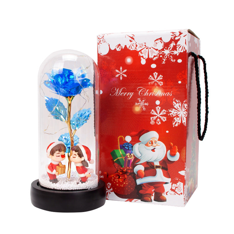 Christmas Couple Rose Glow Lamp